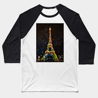 Night Paris Baseball T-Shirt